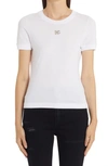 Dolce & Gabbana Crystal Dg Logo Graphic Tee In S9000 Variante Abbinata