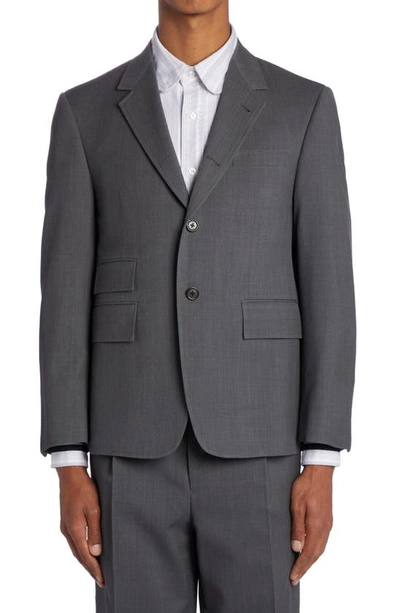 Thom Browne Fit 5 Single Vent Wool Piqué Sport Coat In Medium Grey