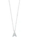 Bony Levy Icon Diamond Initial Pendant Necklace In 18k White Gold - A
