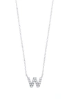 Bony Levy Icon Diamond Initial Pendant Necklace In 18k White Gold - W