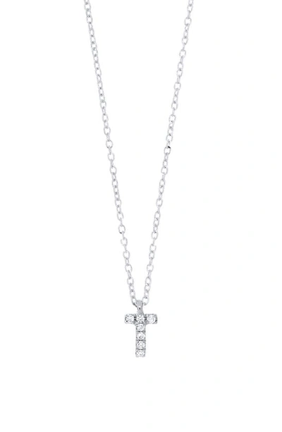 Bony Levy Icon Diamond Initial Pendant Necklace In 18k White Gold - T