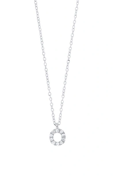 Bony Levy Icon Diamond Initial Pendant Necklace In 18k White Gold - O