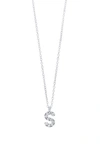 Bony Levy Icon Diamond Initial Pendant Necklace In 18k White Gold - S