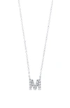 Bony Levy Icon Diamond Initial Pendant Necklace In 18k White Gold - M