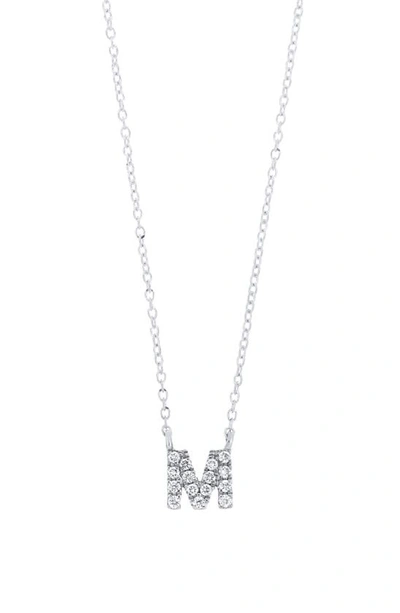 Bony Levy Icon Diamond Initial Pendant Necklace In 18k White Gold - M