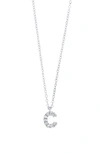 Bony Levy Icon Diamond Initial Pendant Necklace In 18k White Gold - C