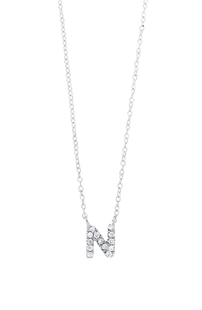 Bony Levy Icon Diamond Initial Pendant Necklace In 18k White Gold - N