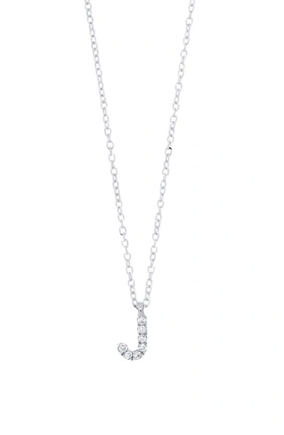 Bony Levy Icon Diamond Initial Pendant Necklace In 18k White Gold - J