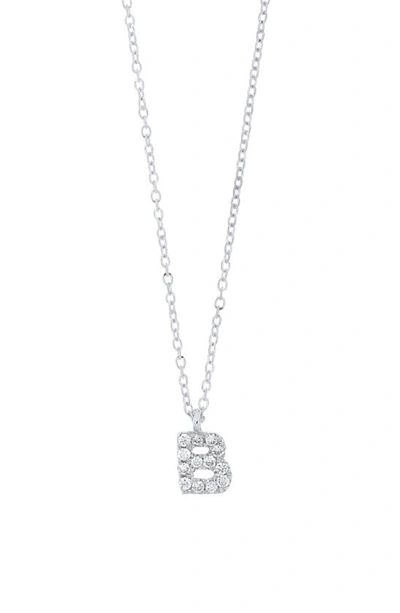Bony Levy Icon Diamond Initial Pendant Necklace In 18k White Gold - B