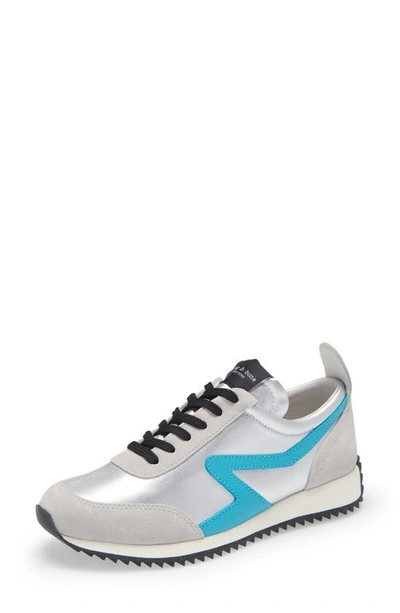 Rag & Bone Retro Runner Sneaker In Silver