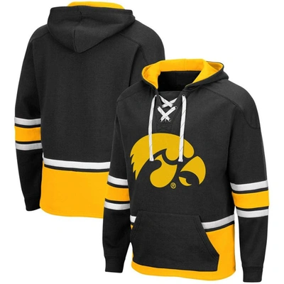 Colosseum Black Iowa Hawkeyes Lace Up 3.0 Pullover Hoodie