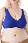 True & Co. True Body Lift Full V-neck Bralette In Laguna Blue