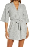 Ugg Monrose Short Robe In Grey Heather