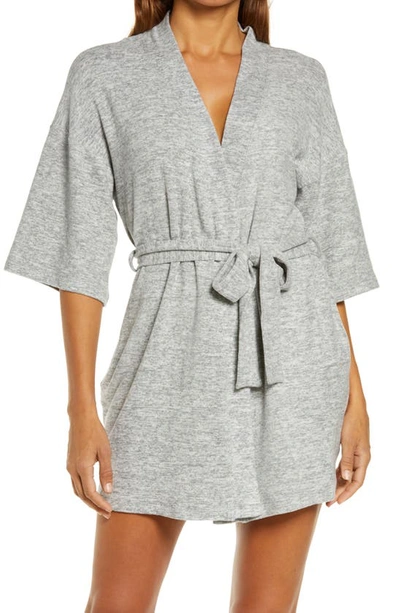 Ugg Monrose Short Robe In Grey Heather