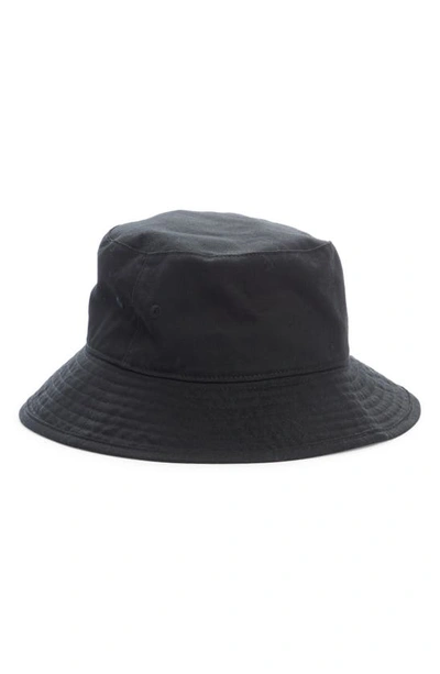 Acne Studios Brimmo Logo Embroidered Cotton Twill Bucket Hat In Black Cotton
