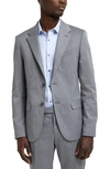 River Island Skinny Twill Suit Jacket In Grey