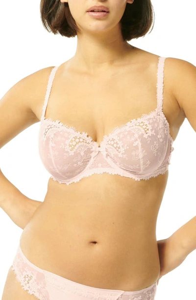 Simone Perele Wish Underwire Demi Bra In Sakura Pink