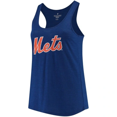 Soft As A Grape Royal New York Mets Plus Size Swing For The Fences Racerback Tank Top