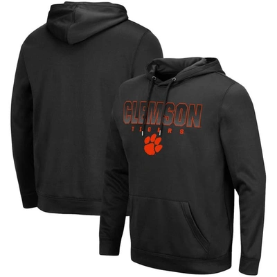 Colosseum Black Clemson Tigers Blackout 3.0 Pullover Hoodie