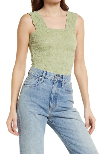 Free People Love Letter Floral Knit Camisole In Luna Moth