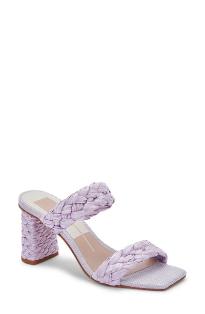 Dolce Vita Women's Paily Braided Double Strap High Heel Sandals In Lilac Stella