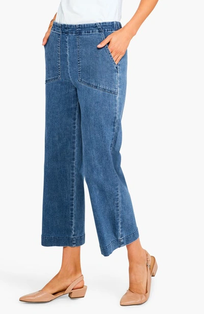 Nic + Zoe All Day Wide Leg Crop Jeans In Pacific