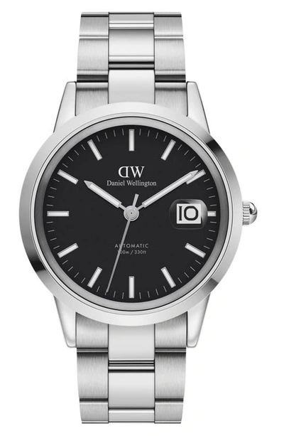 Daniel Wellington Iconic Link Automatic Bracelet Watch, 40mm In Schwarz