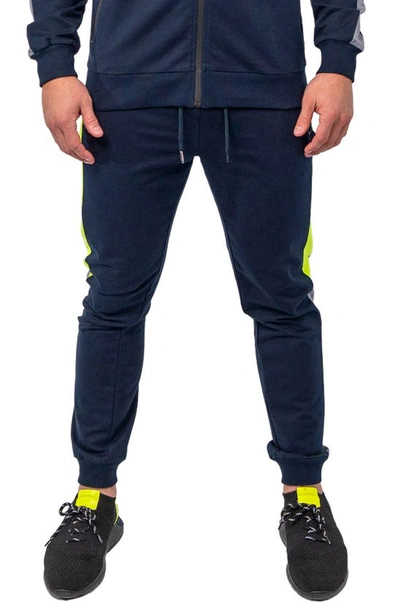 Maceoo Level Blue Stretch Cotton Joggers