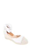 Patricia Green Elle Cap Toe Ankle Tie Espadrille In White