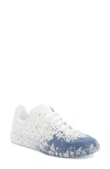 Maison Margiela Replica Paint Splash Low Top Sneaker In White,blue