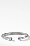 David Yurman Cable Classics Bracelet With Semiprecious Stones & Diamonds In Amethyst Purple