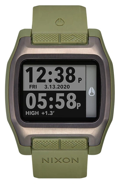 Nixon High Tide Digital Silicone Strap Watch, 44mm In Surplus