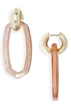 Kendra Scott Danielle Link Drop Earrings In Gold Brown Mother Of Pearl