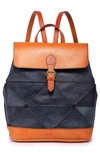 Old Trend Prism Leather Backpack In Navy