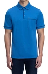 Bugatchi Men's Pima Cotton Polo Shirt With Pocket In Classic-blue