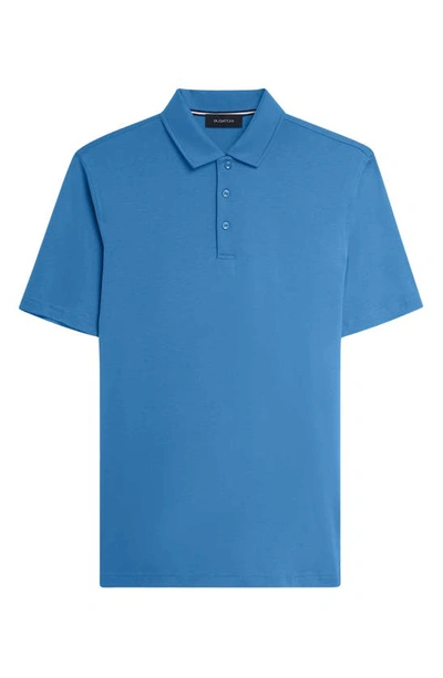 Bugatchi Mercerized Cotton Polo In Classic Blue
