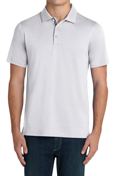 Bugatchi Mercerized Cotton Polo In White