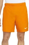 Nike Court Victory Athletic Shorts In Magma Orange/ White