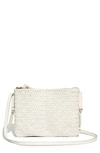 Madewell The Knotted Woven Leather Crossbody Bag In Pale Oyster
