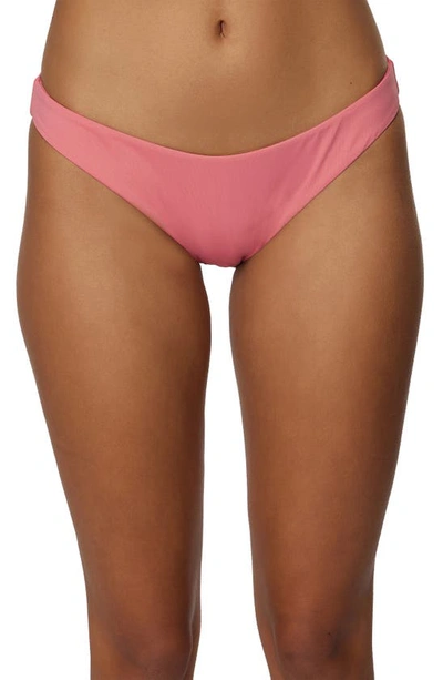 O'neill Saltwater Solids Rockley Bikini Bottoms In Vintage Red