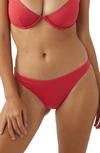 O'neill Saltwater Solids Flamenco Bikini Bottoms In Vintage Red