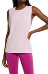 Zella Work For It Easy Tank Top In Purple Fragrant