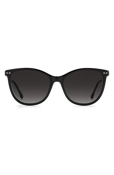 Isabel Marant Gradient Round Sunglasses In Black / Grey Shaded