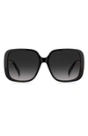 Marc Jacobs 57mm Square Sunglasses In Black