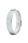 Tory Burch Tory Buch Miller Stud Enamel Ring In Tory Silver / Seltzer