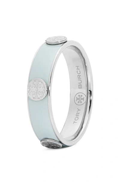Tory Burch Tory Buch Miller Stud Enamel Ring In Blue