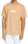 Obey Cotton Graphic Logo Tee In Pigment Rabbits Paw