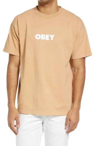 Obey Cotton Graphic Logo Tee In Pigment Rabbits Paw