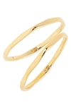 Madewell Delicate Collection Demi-fine Skinny Ring Set In 14k Gold