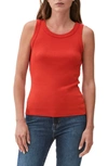 Michael Stars Paloma Cotton Tank Top In Salsa